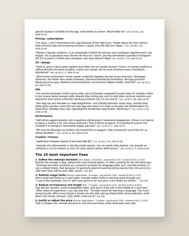 AppGripe for Android: Sample page 2