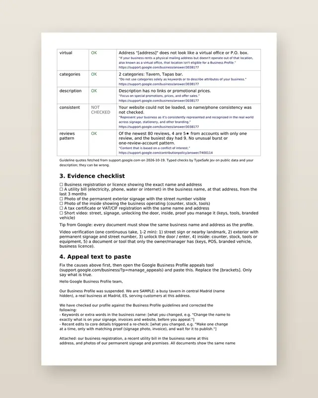 ProfileRescue: Sample page 2